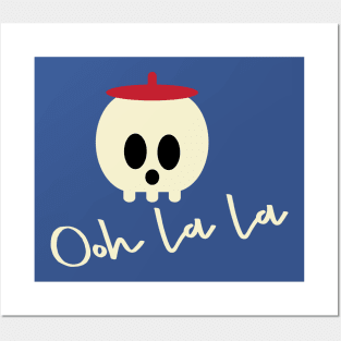 French skull – ooh la la Posters and Art